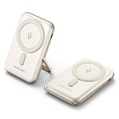 Karikues portativ Vention Magnetic Wireless, 10000mAh, 20W USB C, i bardhë
