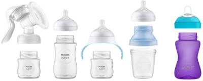 Set për bebe Philips Avent Natural Response SCD837/10, biberona pa BPA, i kapshëm mirë në dorë, transparent