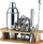 Set koktej Klausberg KB 7582, 17 pjesë, qëndrim bambu, çelik inox
