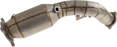 Downpipe TurboWorks për Audi A4 A5 Q5 2.0 TFSI, me heat shield, çelik inox