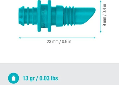Пики за наводнување Gardena Micro-Drip Endline, 2 L/час, сет 25 парчиња, сина