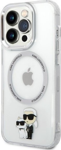 Mbulesë telefoni Karl Lagerfeld KLHMP14LHNKCIT për iPhone 14 Pro, MagSafe, transparente