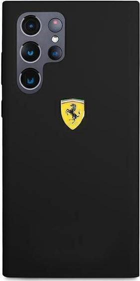 Maskë telefoni Ferrari FESSIHCS22LBK për Galaxy S22 Ultra, silikon On Track, e zezë