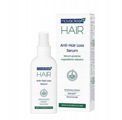 Serum flokësh Novaclear Hair kundër rënies së flokëve, 100 ml, i bardhë