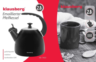 Çajnik Klausberg KB-7403, 2.8L, për induksion, i zi