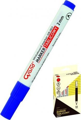 Marker për tabelë Grand GR-003, dry wipe, majë 2-3mm, blu
