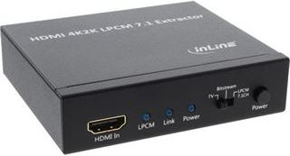 Konvertues audio InLine Extractor HDMI, dalje RCA dhe Toslink, i zi