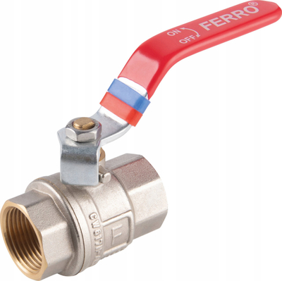Rubinet sferik Ferro Z, 2", bronx, lever metalike
