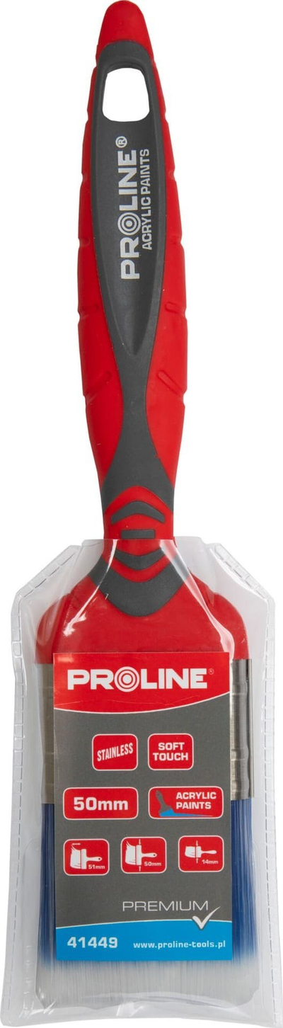 Furçë e sheshtë Pro-Line Premium 20mm, fijet sintetike, dorezë ergonomike TPR