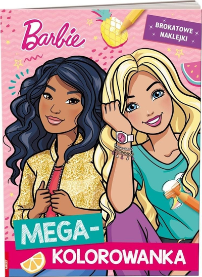Libër ngjyrosje Barbie Mega Coloring Book, format i madh, me stikera me shkëlqim