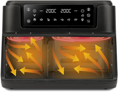 Fryera ajri Girmi FG26 Ecofrit Bis, 9L, 2400W, e zezë