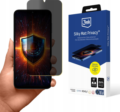 Folie mbrojtëse 3mk Silky Matt Privacy për Samsung Galaxy A15 5G, për privatësi, me sipërfaqe mat
