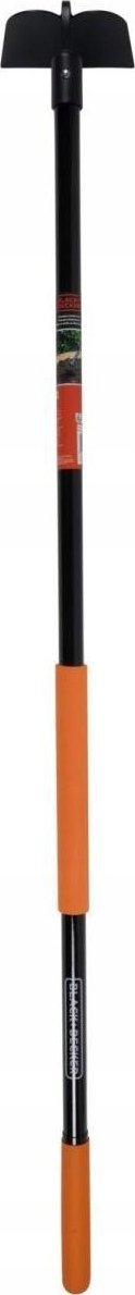 Motikë kopshti BLACK+DECKER Garden Hoe, 146 cm, bisht fiberglasi, e zezë portokalli