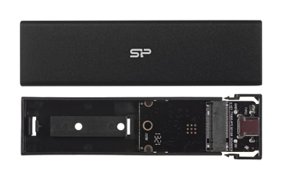 Kuti eksterne për SSD Silicon Power PD60, USB 3.2 Gen 2, M.2 NVMe SATA, e zezë