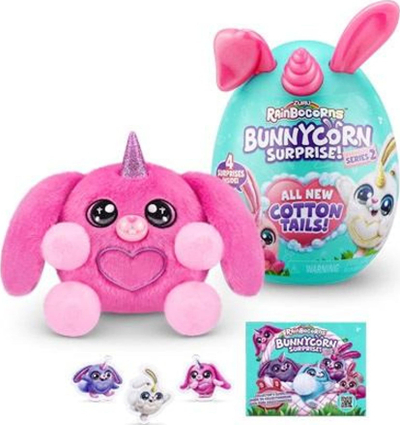 Lodër pelush Zuru Rainbocorns Bunnycorn Surprise, vezë surprizë, për kalamaj 3+, rozë