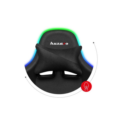 Karrige gaming Huzaro Force 6.3 RGB Mesh, shpina 180°, drita LED RGB, e zezë