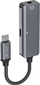 Adapter 2 në 1 Tech‑Protect UltraBoost, Lightning në 3.5mm edhe Lightning, gri