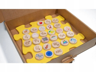 Tapet ortopedik me sensor MUFFIK Alphabet Learning English, puzzle, alfabet, limon