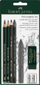 Set lapsash qymyr Faber-Castell Pitt Charcoal, 7 copë, i zi
