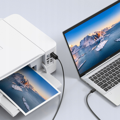 Kabllo USB Wozinsky WKDDY2S, USB-B në USB-C, 2m, USB 2.0, e zezë