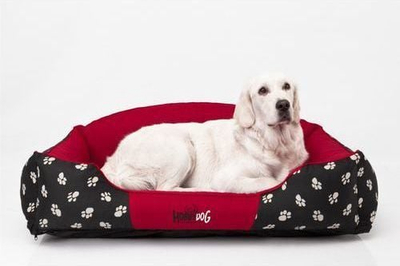 Shtrat për qen Hobbydog Royal, XL, me kurora, i kuq
