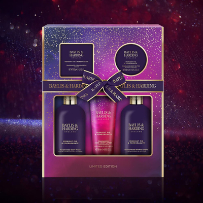 Set dhurate per trup Baylis &amp; Harding Moonlight Fig, vegan, me arome fiq e shege