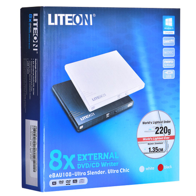 Надворешен DVD читач/режач Farnell EBAU108-21, 8x DVD, USB 2.0, бел