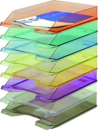Tabaka dokumentesh Donau Standard, A4, plastike transparente, portokalli