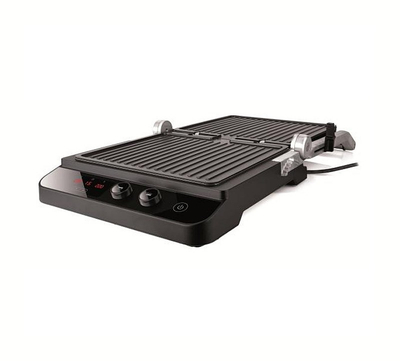 Grill elektrik Black&amp;Decker BXGR2000E, 2000W, me kapak, i zi