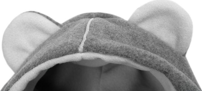 Ponço për kalamoj Grey Melange Ash, fleece, me kapuç, gri melange