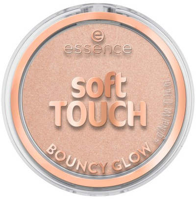 Осветлувач за лице Essence Soft Touch Bouncy Glow N.20, природен сјаен ефект, текстура крем во прав