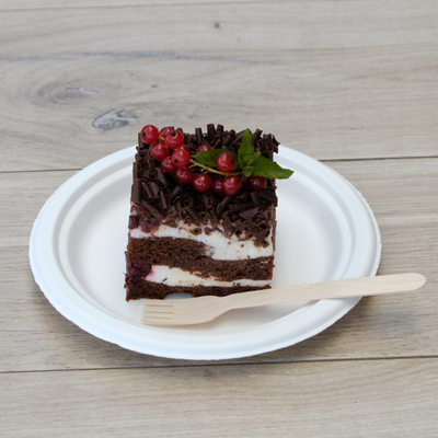 Pjata njëpërdorimshme EcoServe, 18cm, 50 copë, e bardhë