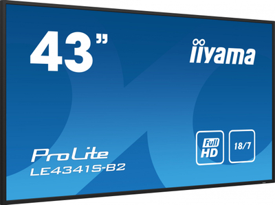 Monitor iiyama ProLite LE4341S-B2, 43", Full HD, IPS, i zi