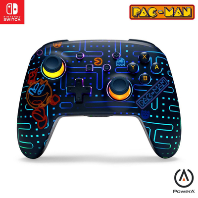 Kontroller wireless PowerA Enhanced për Nintendo Switch, Lumectra, PAC-MAN Neon Arcade