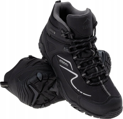 Këpucë mali për kalamaj Elbrus Maash MID WP Teen, membranë waterproof, softshell, të zeza
