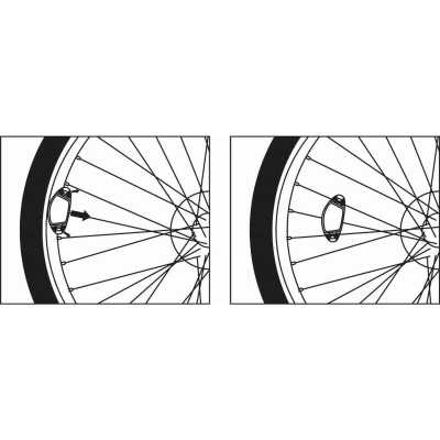 Reflektorë për rrotat e biçikletës Dunlop, set me 4 copa, plastikë, portokalli