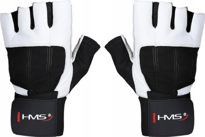 Фитнес ракавици Mittens HMS RST04, кожа, со потпора за зглоб, црни