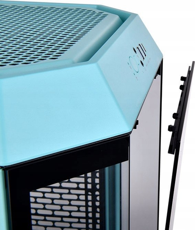 Kuti kompjuteri Thermaltake The Tower 300, Micro Tower, xham i temperuar, turkeze