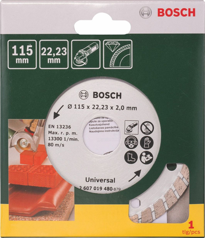 Disk prerës Bosch Diamond Turbo Disc 115, 115mm, për material të fortë, metalik