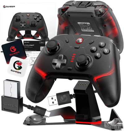 Gamepad GameSir Cyclone 2 me kabllo, për PC, i zi