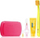 Set udhëtimi për higjenë goje Curaprox Travel Set, furçë dhëmbësh CS 5460, furça ndërdhëmbore CPS, i kuq