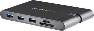 Adaptues multiport USB C StarTech.com, HDMI 4K, VGA 1080p, 3x USB 3.0, PD 100W, gri