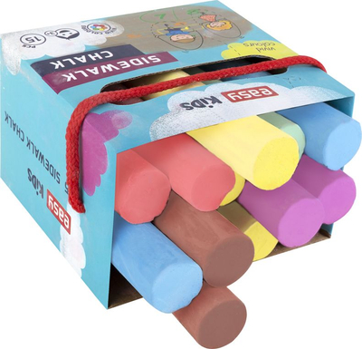Shkumsa për trotuar Easy Sidewalk Chalk, set me 15 copa, shumëngjyrëshe
