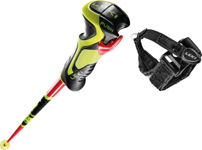 Штипка за скијање Leki WCR Lite SL 3D, алуминиум, 110 cm, црвена