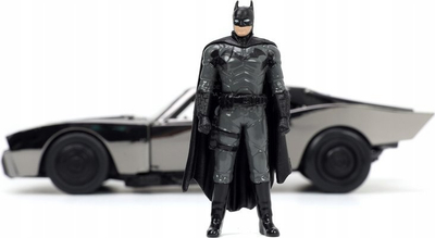 Model koleksion Jada Toys The Batman Batmobile, shkallë 1:18, Black Chrome, i zi