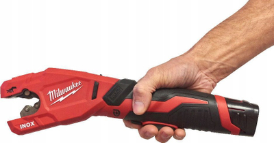 Prerëse tubash me bateri Milwaukee M12 PKSS-202C, 12V, set me 2 bateri, e kuqe