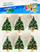 Kllipa druri për zbukurim Craft with Fun Christmas Tree 480394, set me 6 copë, 4 cm, me shumë ngjyra