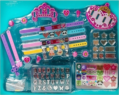 Set bizhuterish Leantoys 7022, byzylykë dhe varëse, DIY, shumëngjyrësh