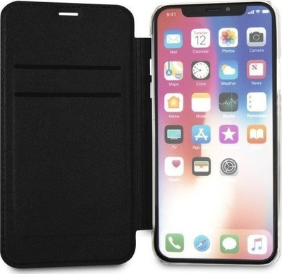 Këllëf telefoni Karl Lagerfeld Valentine për iPhone X / XS, me kapak, i kuq me shkëlqim