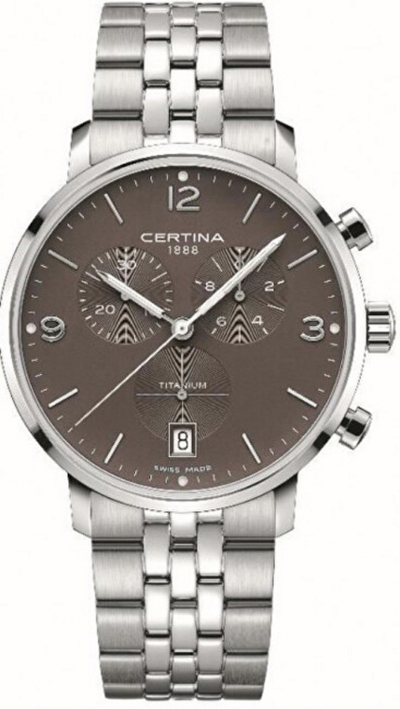 Orë dore Certina DS CAIMANO Chronograph Quartz Precidrive Titanium C035.417.44.087.00